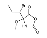 2,5-Oxazolidinedione,4-(1-bromopropyl)-4-methoxy- Structure