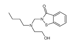 2-[[butyl(2-hydroxyethyl)amino]methyl]-1,2-benzisothiazol-3(2H)-one结构式