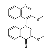 1-(3-methylthio-4-quinolyl)-3-methylthio-4(1H)-thioquinolone结构式