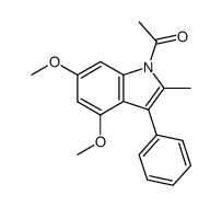 N-acetyl-4,6-dimethoxy-2-methyl-3-phenylindole Structure