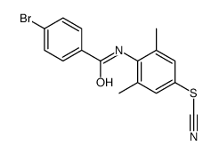 [4-[(4-bromobenzoyl)amino]-3,5-dimethylphenyl] thiocyanate Structure
