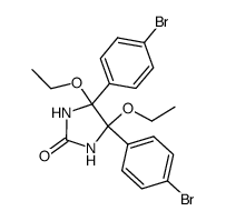 4,5-diethoxy-4,5-bis-(4-bromo-phenyl)-imidazolidin-2-one结构式