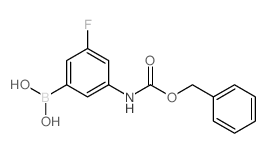 (3-(((Benzyloxy)carbonyl)amino)-5-fluorophenyl)boronic acid Structure