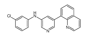 N-(3-chlorophenyl)-5-quinolin-8-ylpyridin-3-amine结构式