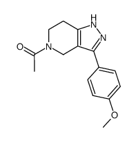 1-[3-(4-methoxy-phenyl)-1,4,6,7-tetrahydro-pyrazolo[4,3-c]pyridin-5-yl]-ethanone结构式