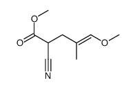 methyl 2-cyano-5-methoxy-4-methylpent-4-enoate结构式