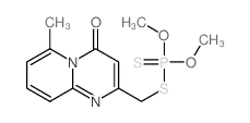 Phosphorodithioicacid, O,O-dimethyl S-[(6-methyl-4-oxo-4H-pyrido[1,2-a]pyrimidin-2-yl)methyl]ester结构式