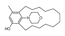 14-hydroxy-16-methyl-18-morpholino<12>metacyclophane Structure