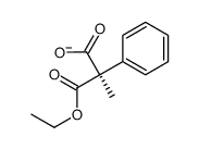 (2R)-3-ethoxy-2-methyl-3-oxo-2-phenylpropanoate结构式