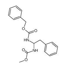 N-(benzyloxycarbonyl)-N'-(methyloxycarbonyl)1,1-diamino-2-phenylethane Structure