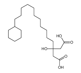 3-(11-cyclohexylundecyl)-3-hydroxypentanedioic acid结构式