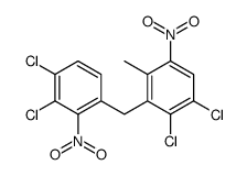 1,2-dichloro-3-[(3,4-dichloro-2-nitrophenyl)methyl]-4-methyl-5-nitrobenzene结构式