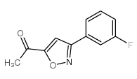 5-乙酰基-3(3-氟苯基)-异噁唑结构式