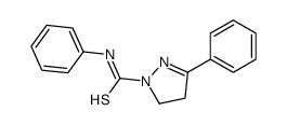 N,5-diphenyl-3,4-dihydropyrazole-2-carbothioamide结构式