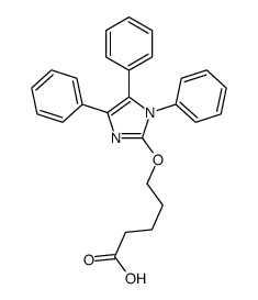 5-(1,4,5-triphenylimidazol-2-yl)oxypentanoic acid结构式