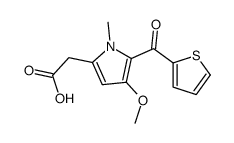 2-[4-methoxy-1-methyl-5-(thiophene-2-carbonyl)pyrrol-2-yl]acetic acid Structure