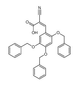 2-cyano-3-[2,4,5-tris(phenylmethoxy)phenyl]prop-2-enoic acid Structure