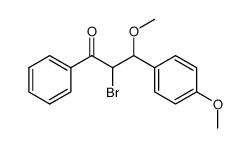 2-bromo-3-methoxy-3-(4-methoxy-phenyl)-1-phenyl-propan-1-one结构式