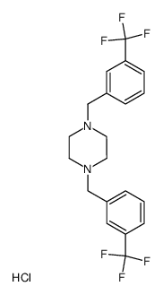 1,4-Bis-(3-trifluoromethyl-benzyl)-piperazine; hydrochloride Structure