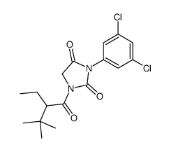 3-(3,5-dichlorophenyl)-1-(2-ethyl-3,3-dimethylbutanoyl)imidazolidine-2,4-dione结构式