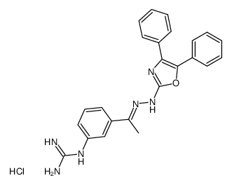 N-(3-{1-[(4,5-Diphenyl-oxazol-2-yl)-hydrazono]-ethyl}-phenyl)-guanidine; hydrochloride Structure
