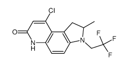 (+/-)-9-chloro-2-methyl-3-(2,2,2-trifluoro-ethyl)-1,2,3,6-tetrahydro-pyrrolo[3,2-f]quinolin-7-one结构式