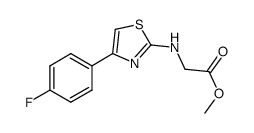 (4-(4-fluorophenyl)thiazol-2-ylamino)acetic acid methyl ester结构式