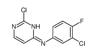 2-chloro-N-(3-chloro-4-fluorophenyl)pyrimidin-4-amine Structure