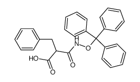 2-benzyl-3-oxo-3-[(trityloxy)amino]propanoic acid Structure