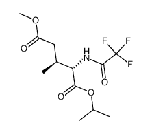 1-isopropyl 5-methyl (2S,3S)-3-methyl-N-(trifluoroacetyl)glutamate结构式