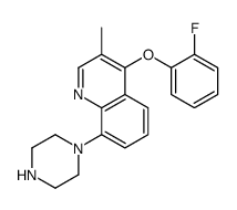 4-(2-fluorophenoxy)-3-methyl-8-piperazin-1-ylquinoline结构式