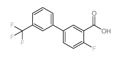 4-FLUORO-3'-(TRIFLUOROMETHYL)-[1,1'-BIPHENYL]-3-CARBOXYLIC ACID Structure