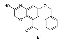 8-(溴乙酰基)-6-(苄氧基)-2H-1,4-苯并恶嗪-3(4H)-酮结构式