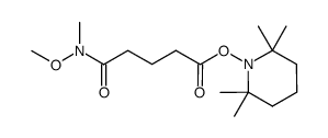 4-(methoxy-methyl-carbamoyl)-butyric acid 2,2,6,6-tetramethyl-piperidin-1-yl ester结构式
