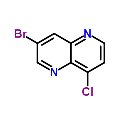 3-溴-8-氯-1,5-萘啶结构式