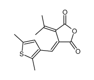 (E)-2-(2,5-dimethyl-3-thienylmethylene)-3-isopropylidenesuccinic anhydride Structure