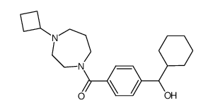 (4-cyclobutyl-[1,4]diazepan-1-yl)-[4-(cyclohexyl-hydroxy-methyl)-phenyl]-methanone结构式