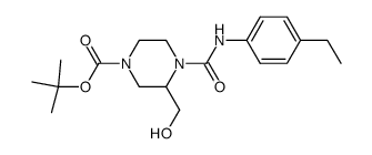 tert-butyl 4-[(4-ethylphenyl)carbamoyl]-3-(hydroxymethyl)piperazine-1-carboxylate Structure