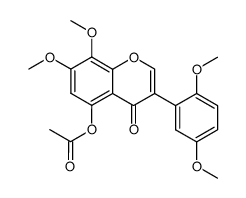 5-Acetoxy-7,8,2',5'-tetramethoxy-isoflavon结构式