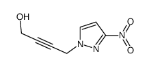 4-(3-nitro-pyrazol-1-yl)-but-2-yn-1-ol结构式