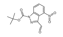 tert-butyl 3-formyl-4-nitro-1H-indazole-1-carboxylate Structure