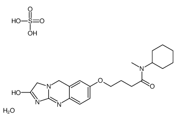 N-cyclohexyl-N-methyl-4-[(2-oxo-5,10-dihydro-3H-imidazo[2,1-b]quinazolin-7-yl)oxy]butanamide,sulfuric acid,hydrate结构式