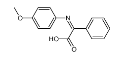 2-((4-methoxyphenyl)imino)-2-phenylacetic acid结构式