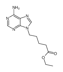 ethyl 5-(6-aminopurin-9-yl)pentanoate结构式