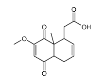 2-(7-methoxy-8a-methyl-5,8-dioxo-4,4a-dihydro-1H-naphthalen-1-yl)acetic acid结构式