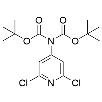 Imidodicarbonic acid, 2-(2,6-dichloro-4-pyridinyl)-, 1,3-bis(1,1-dimethylethyl) ester Structure