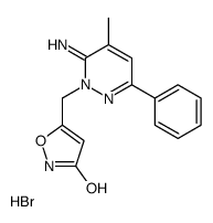 5-[(6-imino-5-methyl-3-phenyl-pyridazin-1-yl)methyl]oxazol-3-one hydro bromide结构式