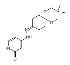 3,3-dimethyl-1,5-dioxa-9-[(5-methyl-2-oxo-1,2-dihydro-1H-4-pyridyl)-hydrazono]-spiro[5,5]undecane结构式