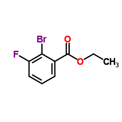 Ethyl 2-bromo-3-fluorobenzoate结构式