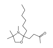 4-(2-hexyl-3,4,4-trimethyloxazolidin-2-yl)butan-2-one Structure